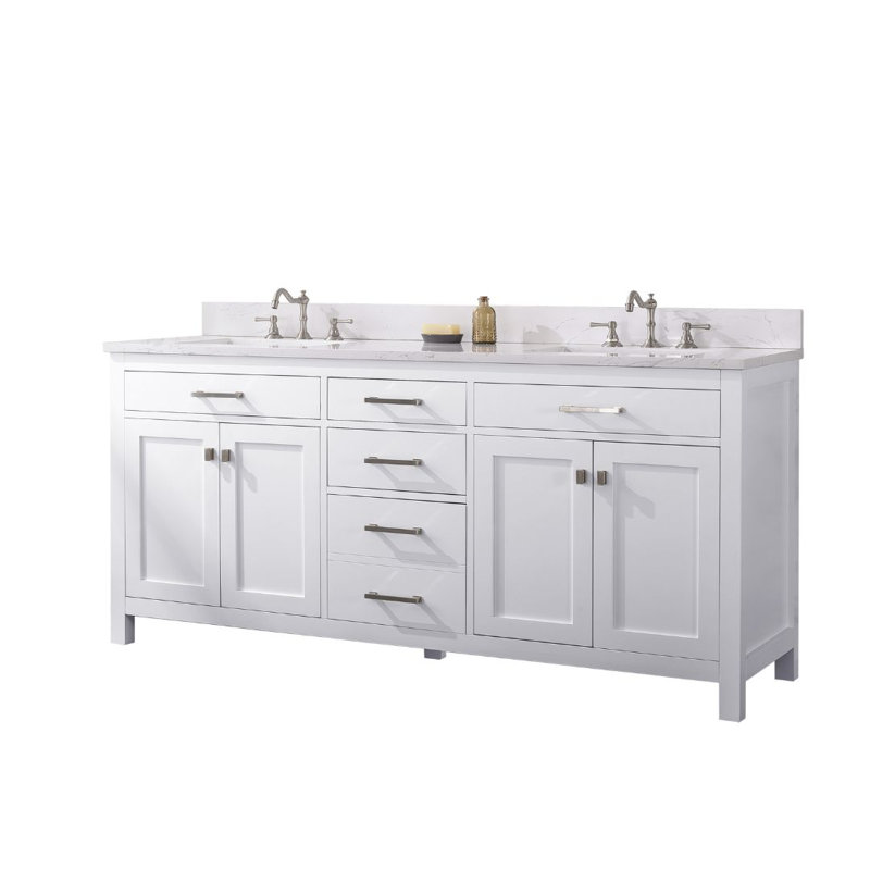 Sterling Rivers Jasper 72'' Double Bathroom Vanity with Vanity Top ...